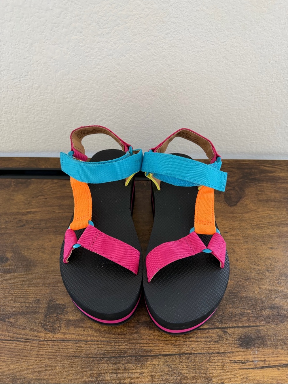 wild fable Multicolor Sport Sandals - Pink, Blue & Orange